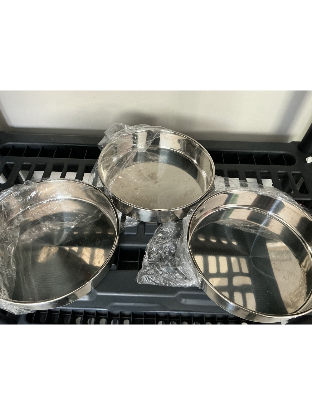 Leonjoy Stainless Steel Round Cake Pans, 3 Pack